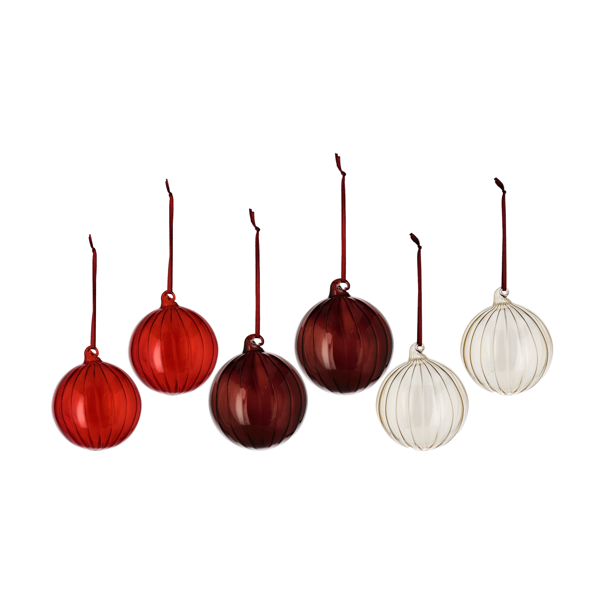 Clarity julkula Ø8 cm 6-pack, Röd Scandi Living