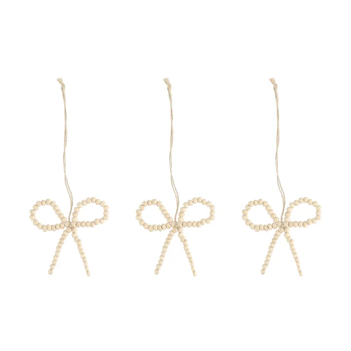 Craft julgranshänge rosett 3-pack - Natur - Scandi Living