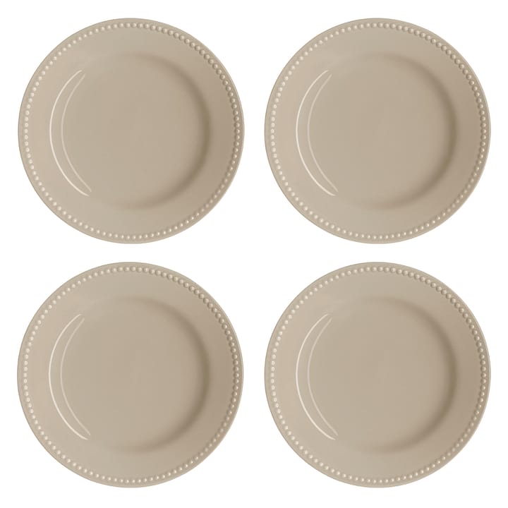 Dots assiett 22 cm 4-pack - Beige - Scandi Living