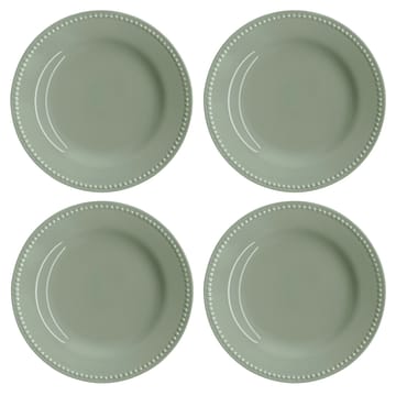 Dots assiett 22 cm 4-pack - Grön - Scandi Living