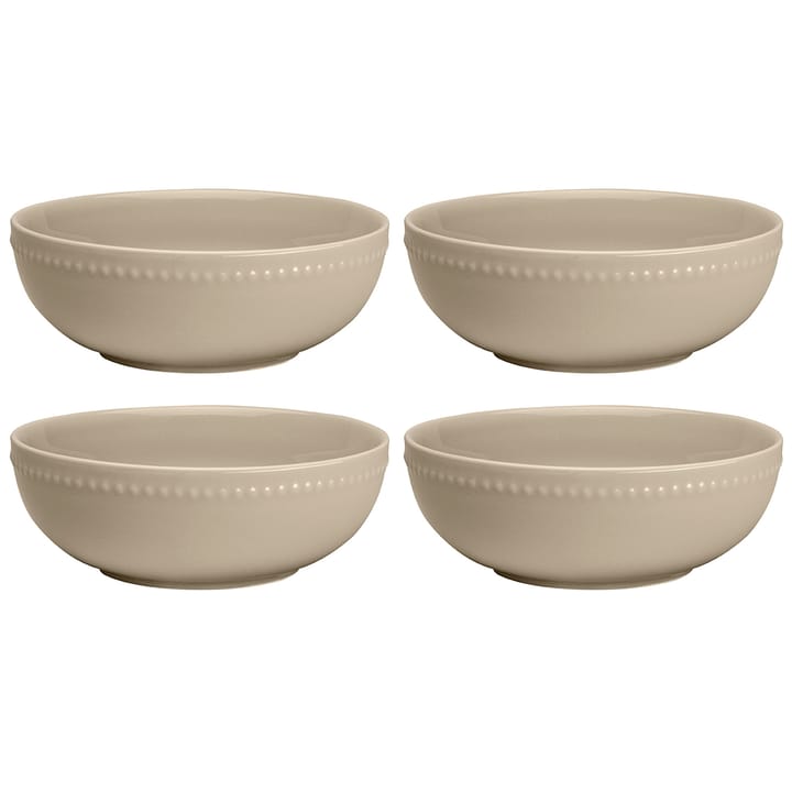 Dots frukostskål 60 cl 4-pack - Beige - Scandi Living
