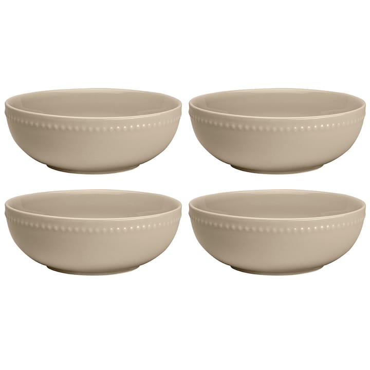 Dots frukostskål 60 cl 4-pack - beige - Scandi Living