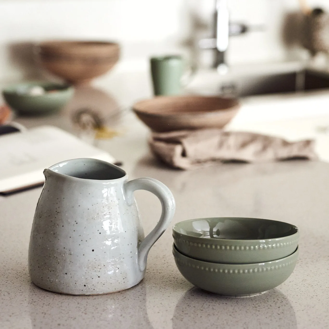 Dots frukostskål 60 cl 4-pack, Grön Scandi Living