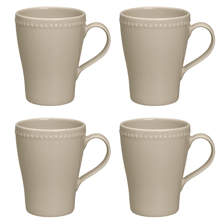 Dots mugg 35 cl 4-pack - Beige - Scandi Living