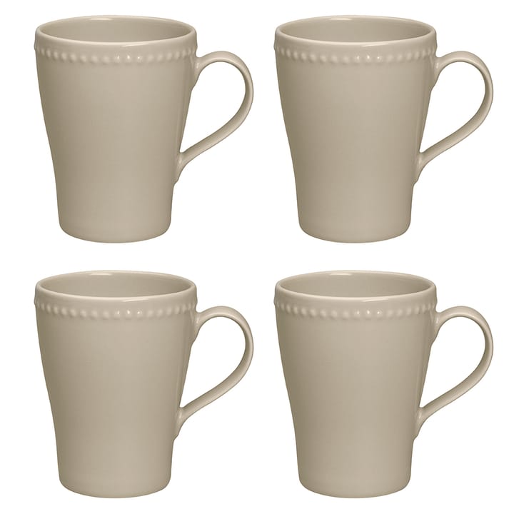 Dots mugg 35 cl 4-pack - beige - Scandi Living