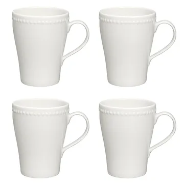 Dots mugg 35 cl 4-pack - Cremevit - Scandi Living