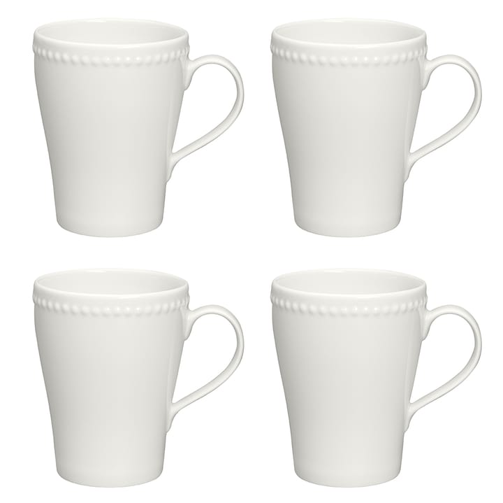 Dots mugg 35 cl 4-pack - Cremevit - Scandi Living