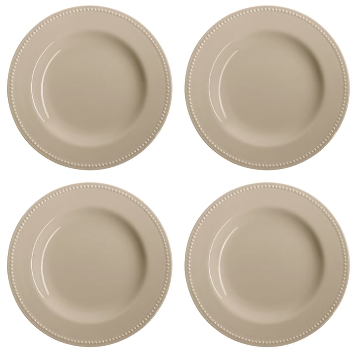 Dots tallrik 28 cm 4-pack - Beige - Scandi Living