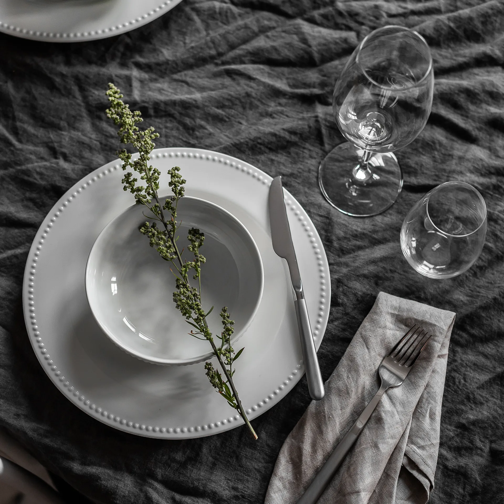 Dots tallrik 28 cm 4-pack, Cremevit Scandi Living