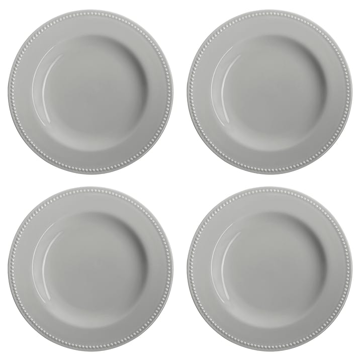 Dots tallrik 28 cm 4-pack - Grå - Scandi Living