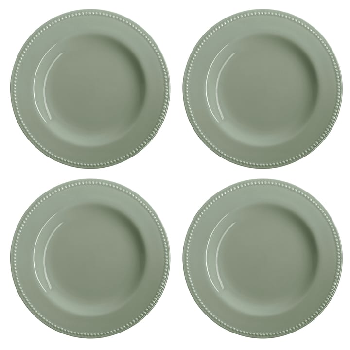Dots tallrik 28 cm 4-pack - Grön - Scandi Living