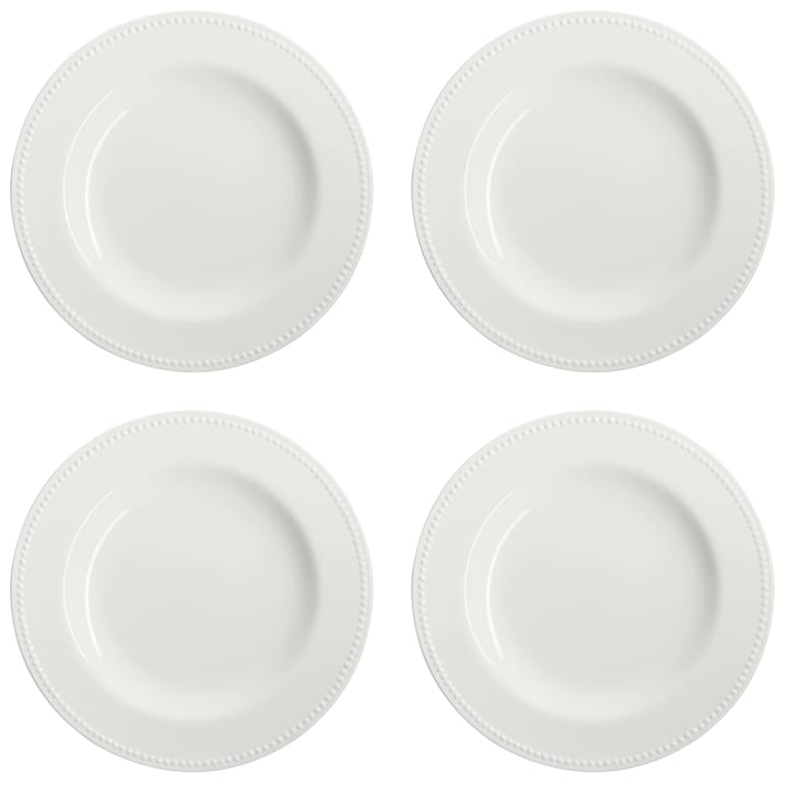 Dots tallrik 28 cm 4-pack - vit - Scandi Living