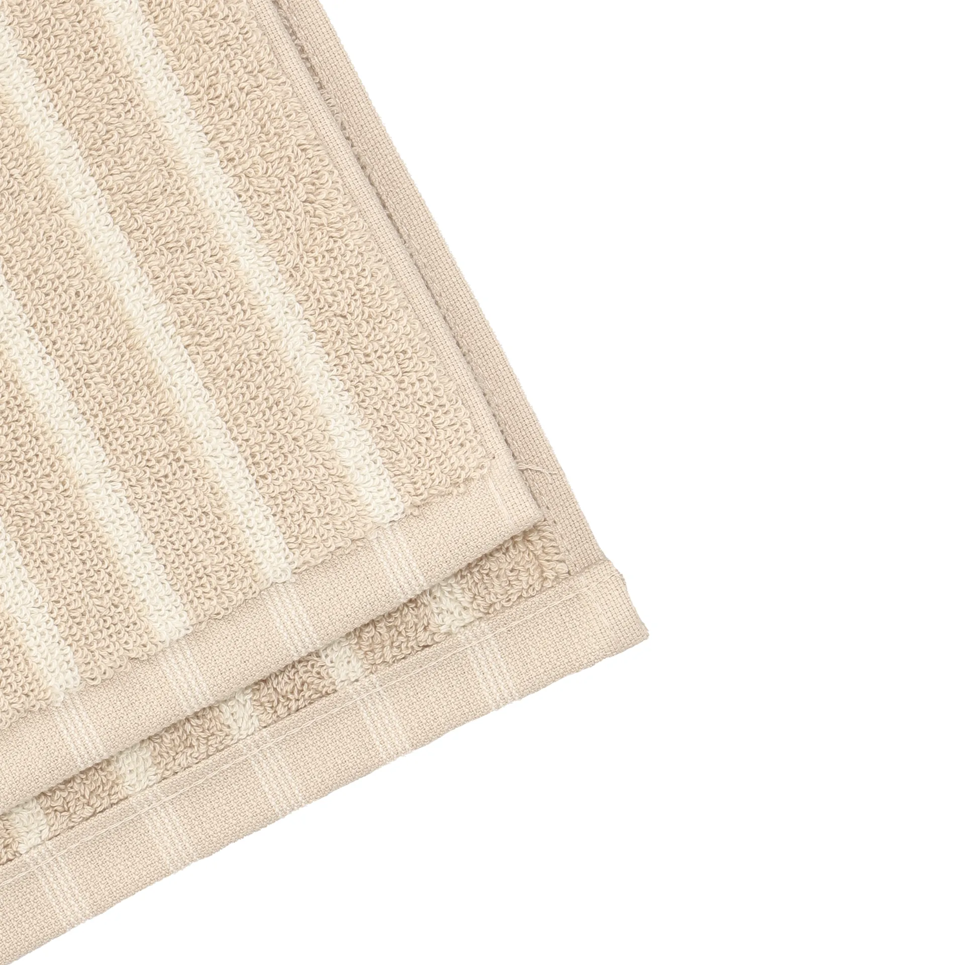 Drift badhandduk 100x150 cm, Beige-vit Scandi Living