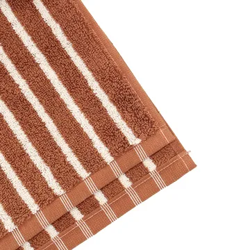 Drift badhandduk 100x150 cm - Brun-vit - Scandi Living