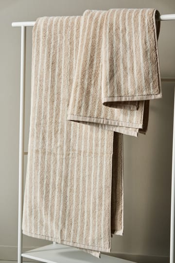 Drift badhandduk 70x140 cm - Beige-vit - Scandi Living