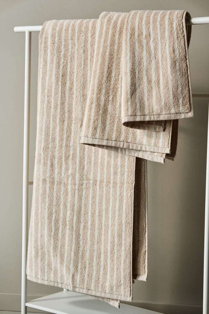 Drift badhandduk 70x140 cm, Beige-vit Scandi Living