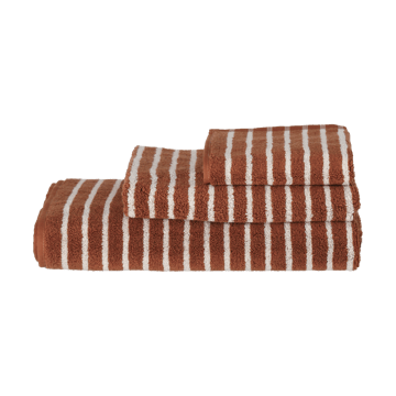 Drift badhandduk 70x140 cm - Brun-vit - Scandi Living