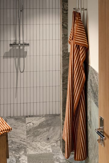 Drift badhandduk 70x140 cm - Brun-vit - Scandi Living