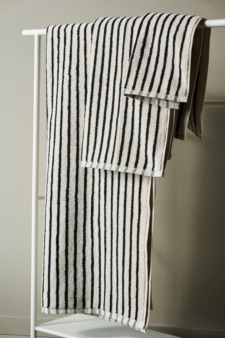 Drift badhandduk 70x140 cm, Vit-svart Scandi Living