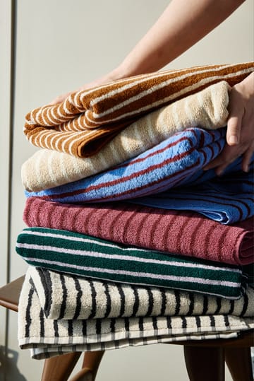Drift badhandduk 70x140 cm - Vit-svart - Scandi Living