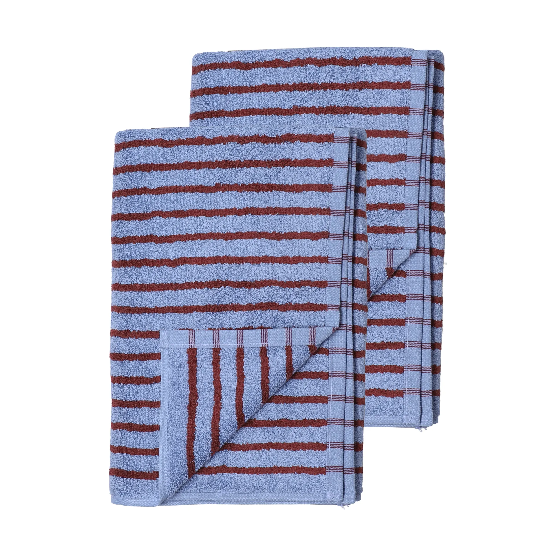 Drift badhanddukar 100x150 cm 2-pack - Blå-röd,  Scandi Living