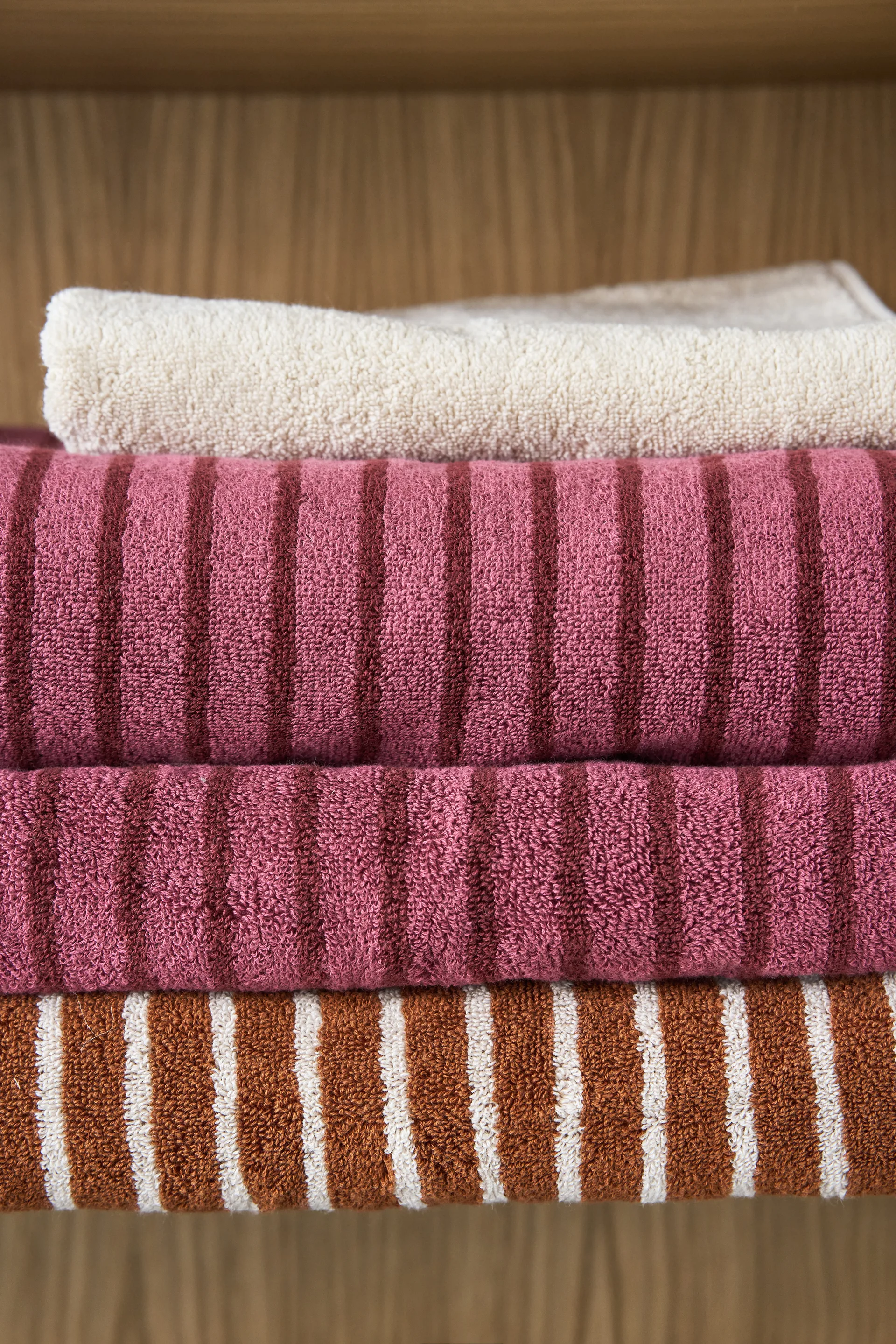 Drift badhanddukar 100x150 cm 2-pack - Rosa-röd,  Scandi Living
