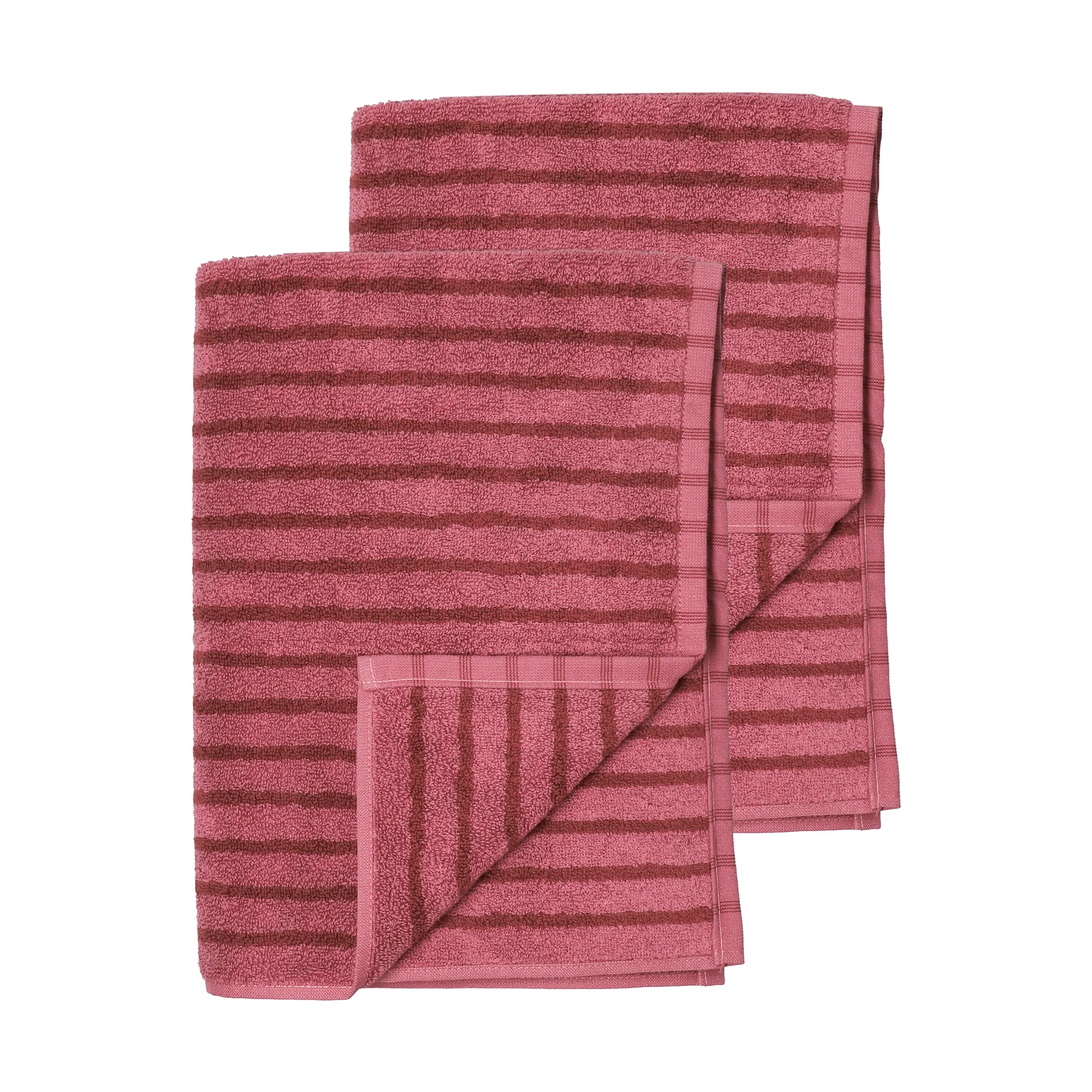 Drift badhanddukar 100x150 cm 2-pack - Rosa-röd Scandi Living