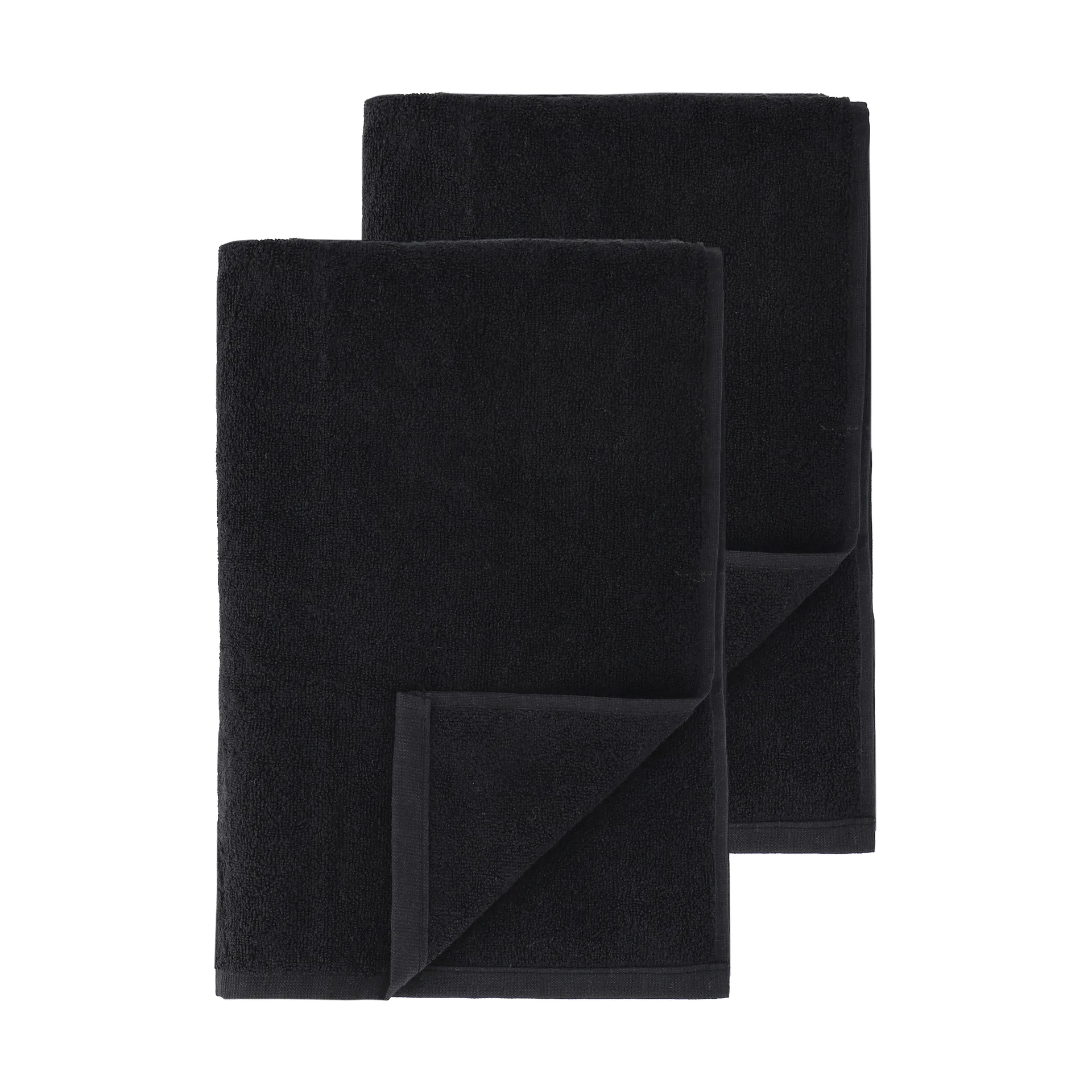 Drift badhanddukar 100x150 cm 2-pack - Svart,  Scandi Living