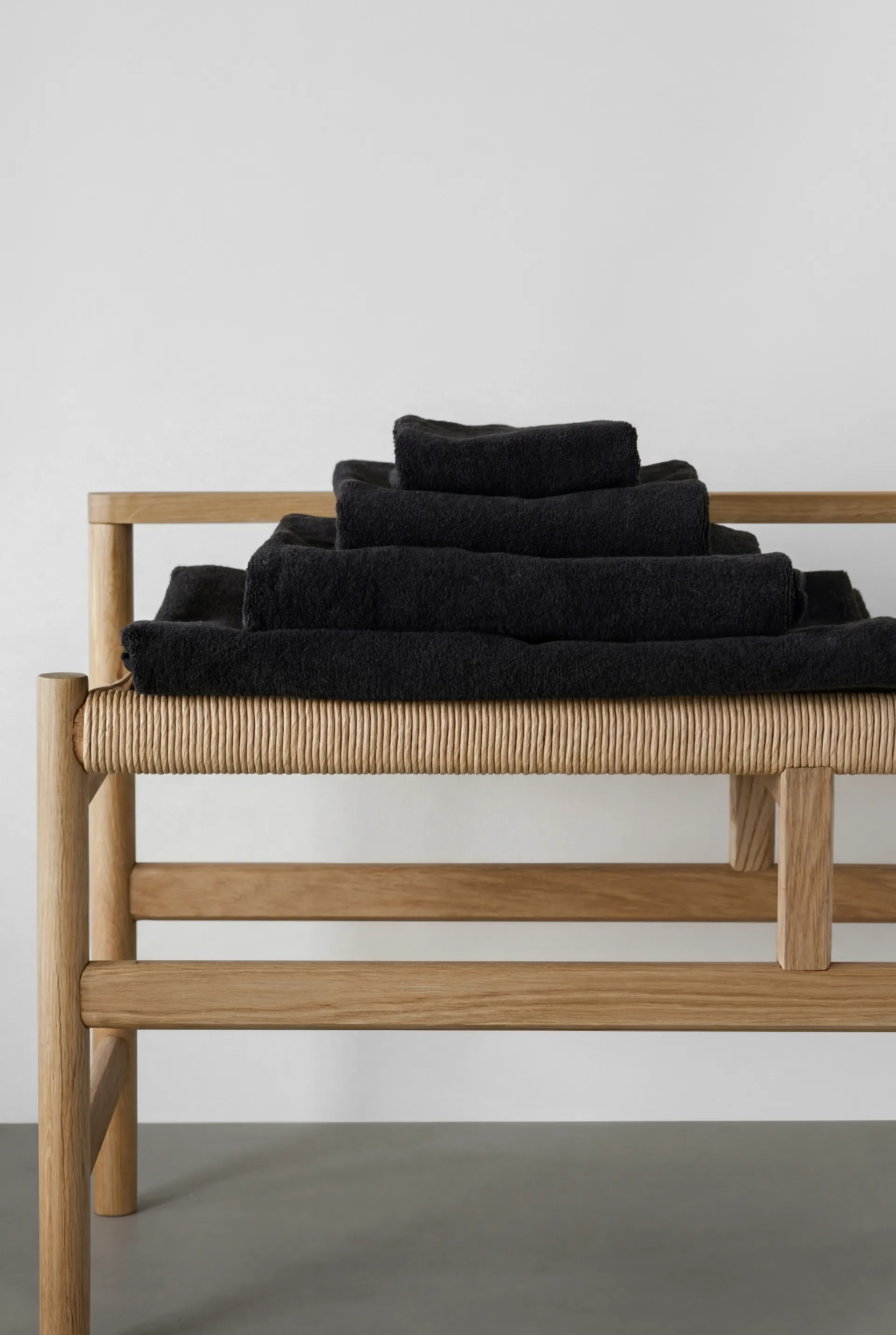 Drift badhanddukar 100x150 cm 2-pack - Svart,  Scandi Living