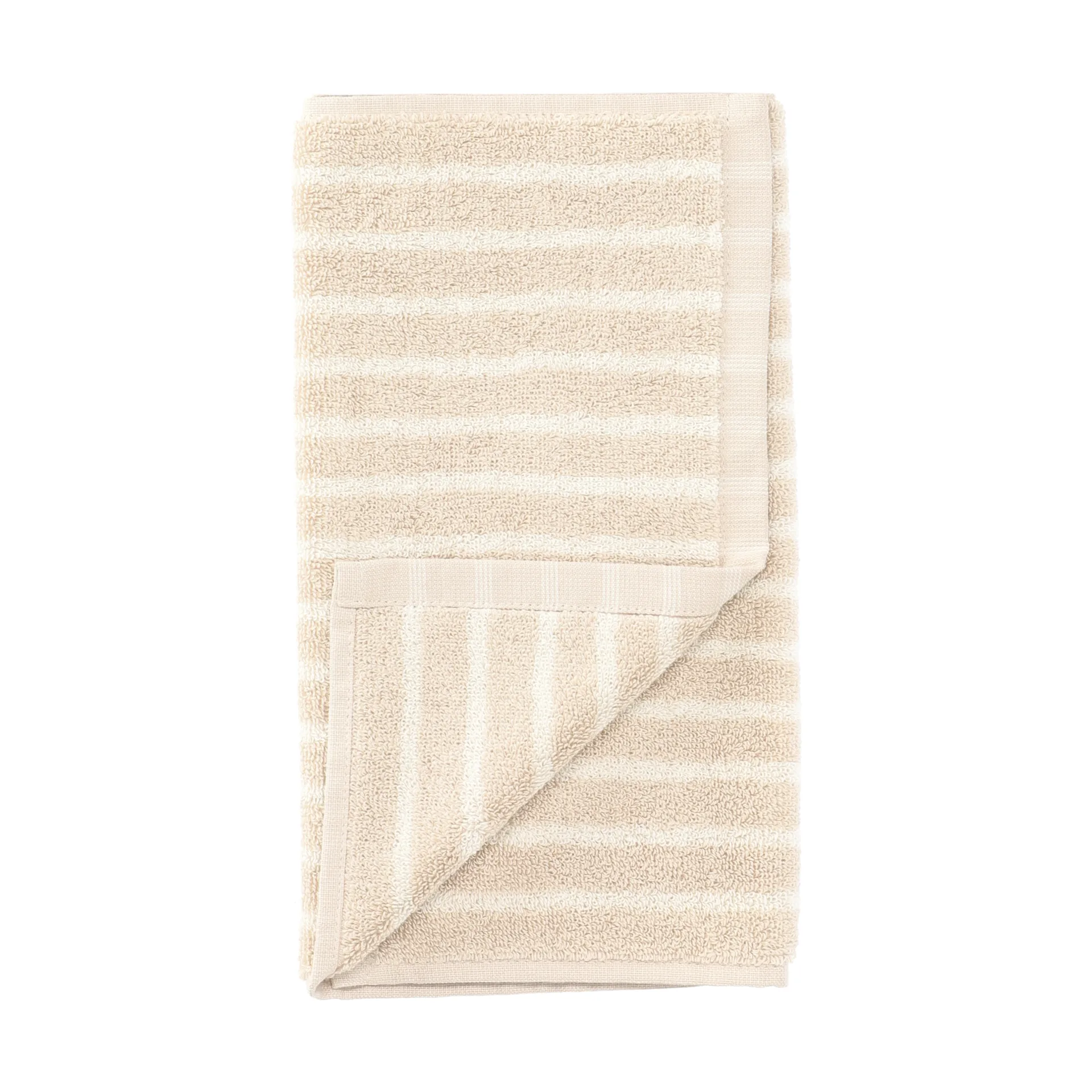 Drift handduk 30x50 cm, Beige-vit Scandi Living