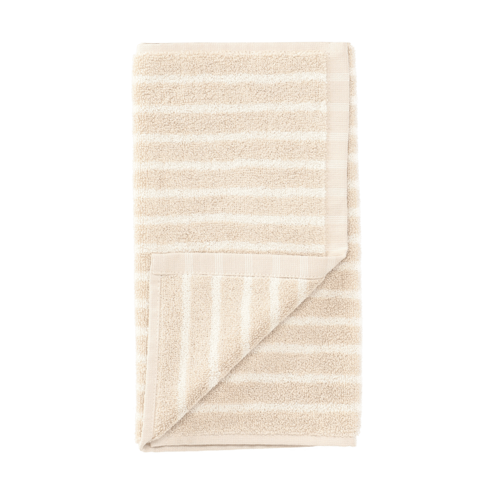 Drift handduk 30x50 cm - Beige-vit - Scandi Living