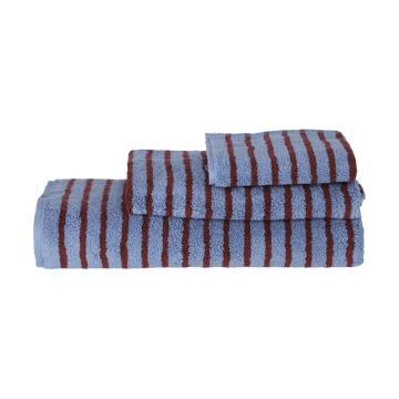 Drift handduk 30x50 cm - Blå-röd - Scandi Living