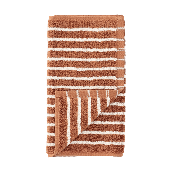 Drift handduk 30x50 cm - Brun-vit - Scandi Living
