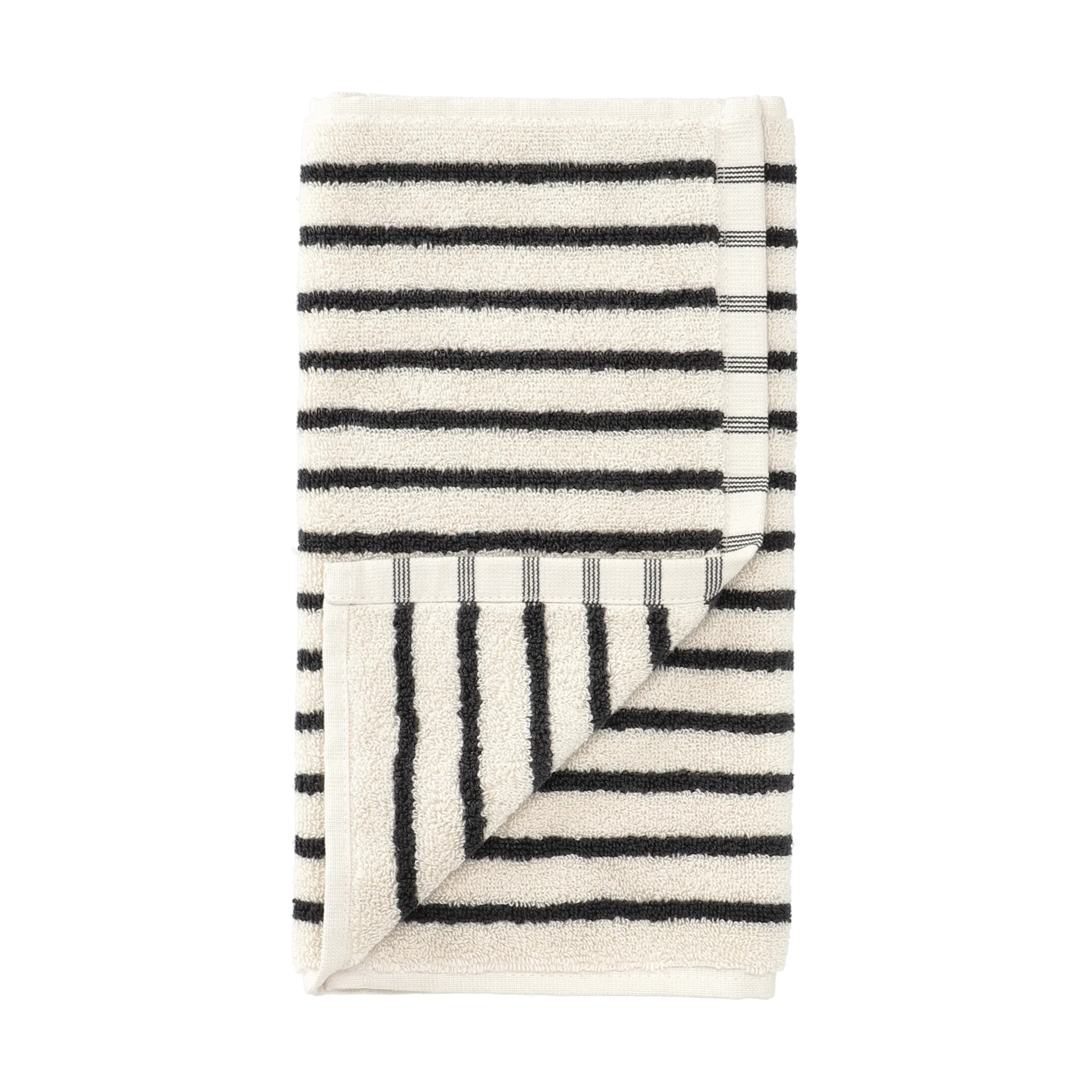 Drift handduk 30x50 cm, Vit-svart Scandi Living