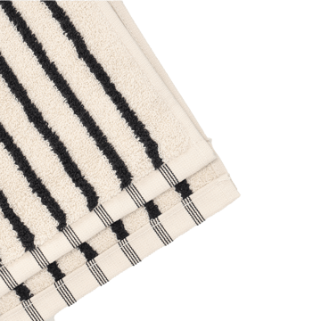 Drift handduk 30x50 cm - Vit-svart - Scandi Living
