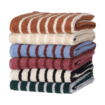 Drift handduk 30x50 cm - Vit-svart - Scandi Living