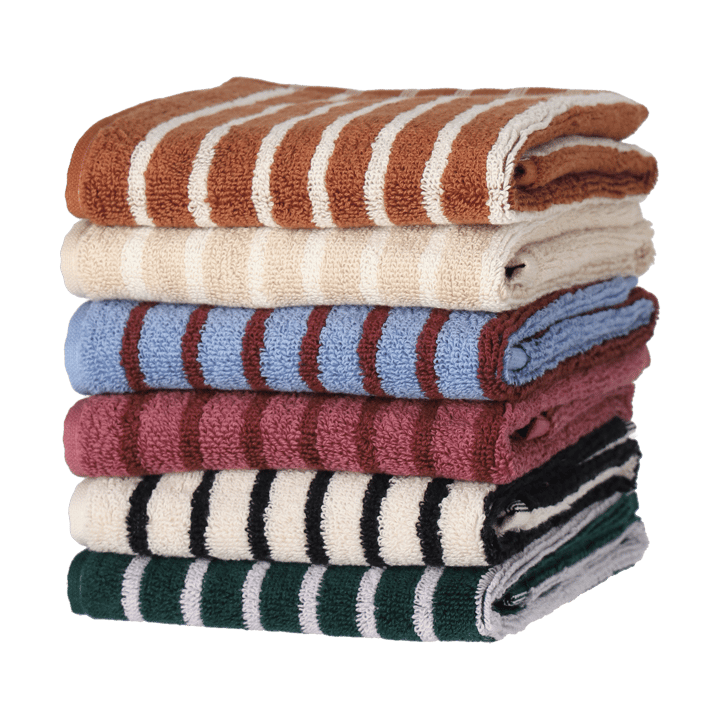 Drift handduk 30x50 cm, Vit-svart Scandi Living