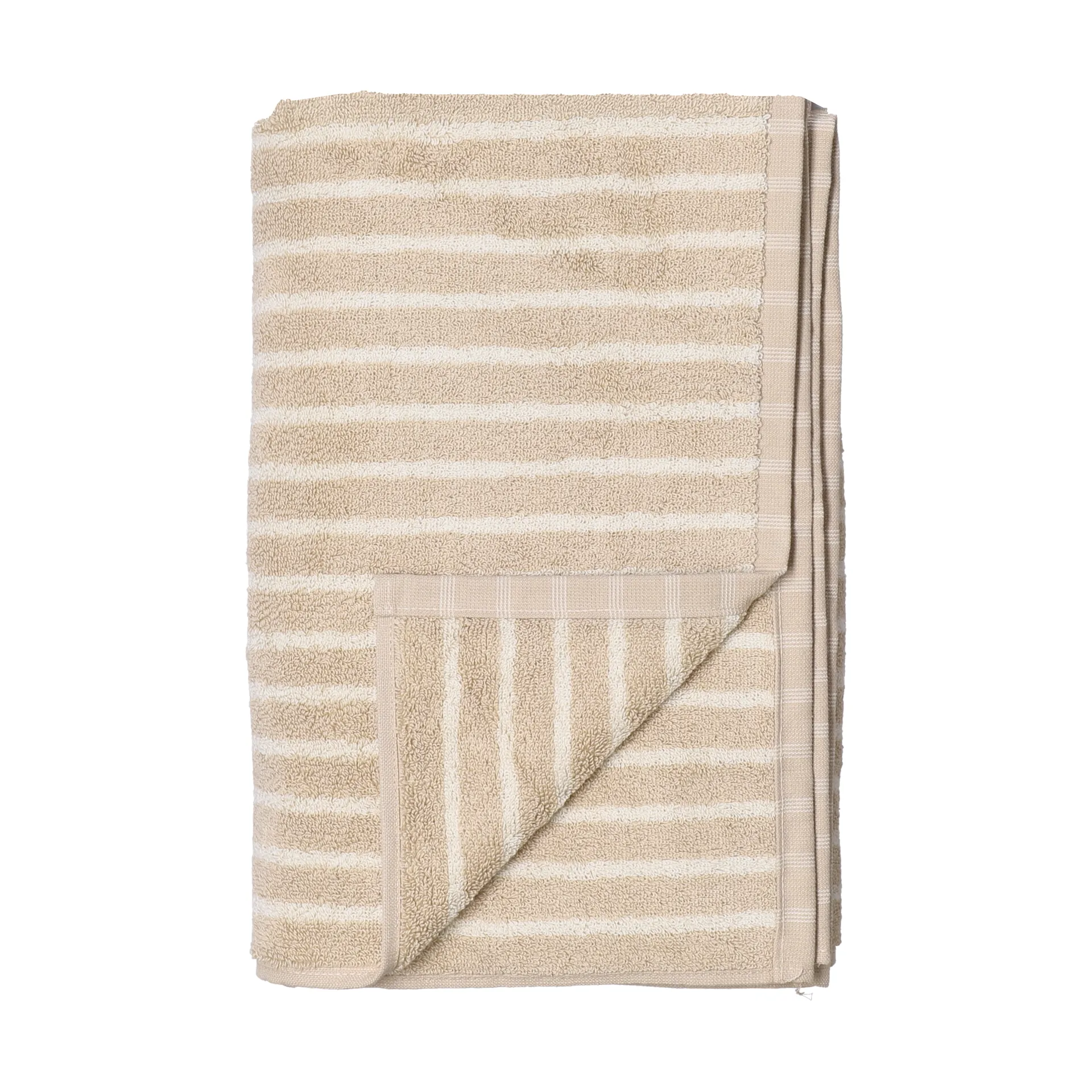 Drift handduk 50x70 cm, Beige-vit Scandi Living