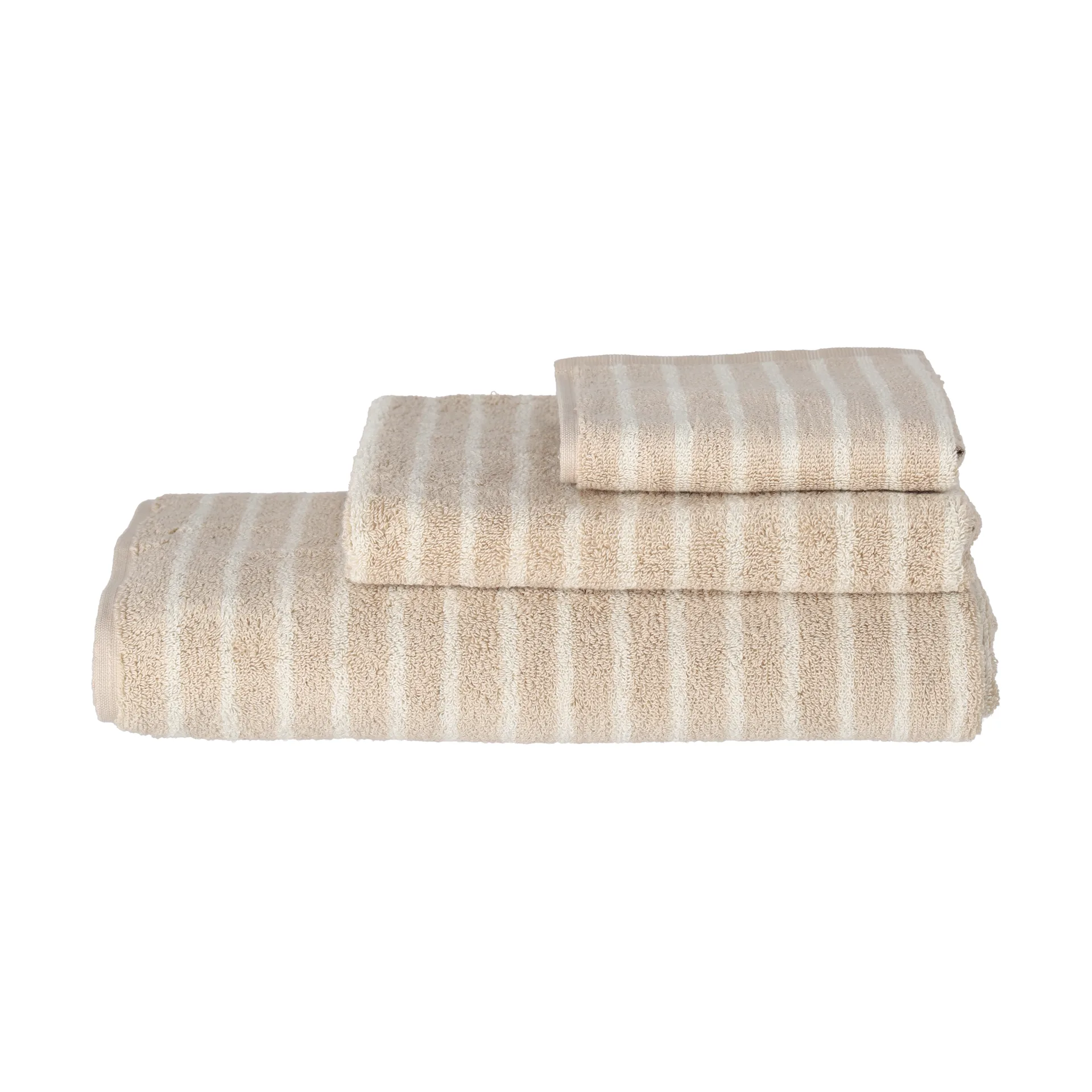 Drift handduk 50x70 cm, Beige-vit Scandi Living