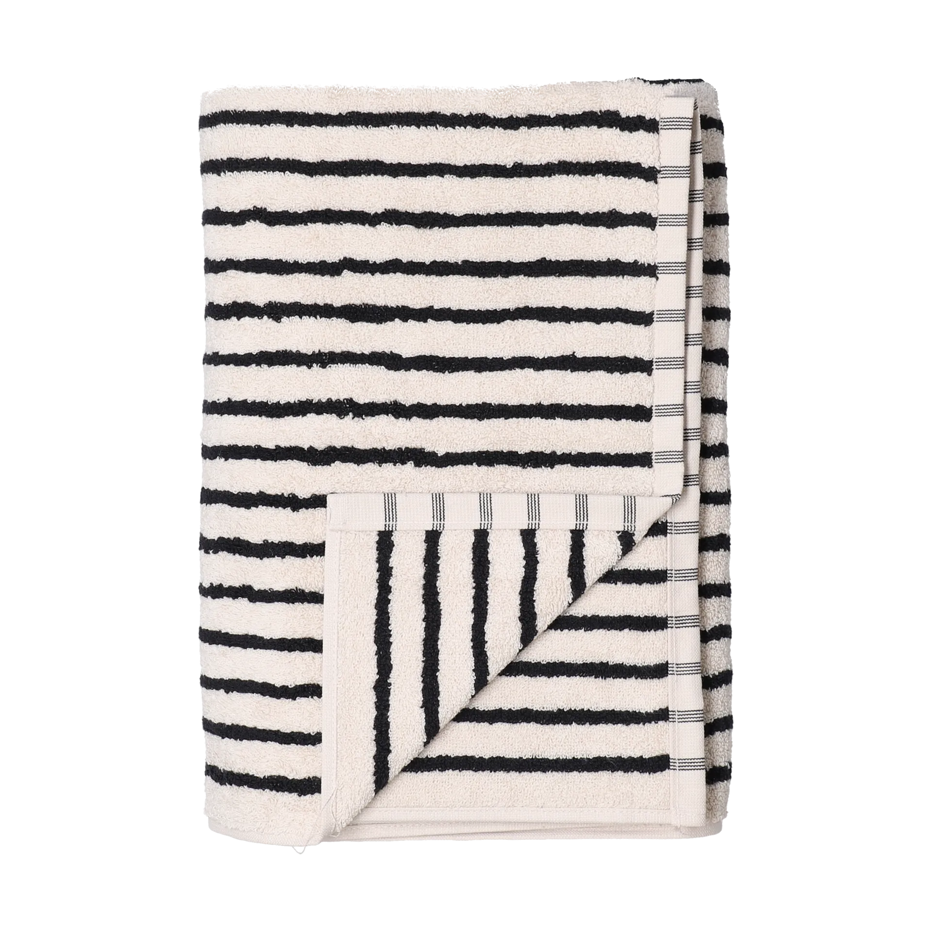 Drift handduk 50x70 cm, Vit-svart Scandi Living