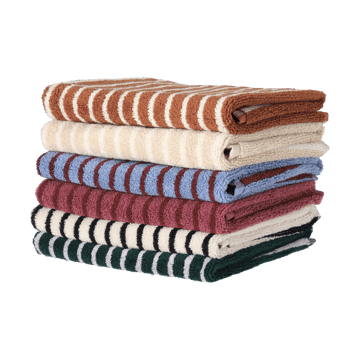 Drift handduk 50x70 cm - Vit-svart - Scandi Living