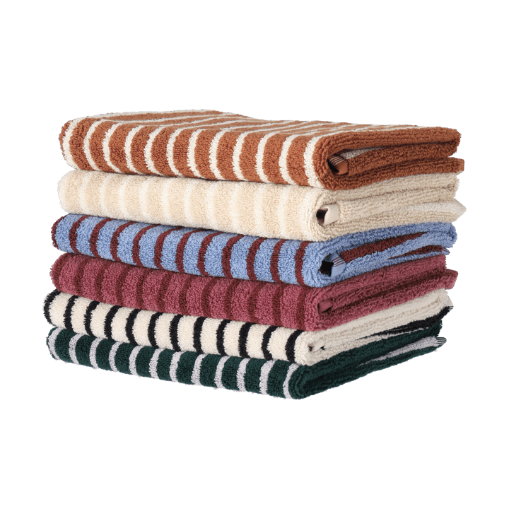 Drift handduk 50x70 cm, Vit-svart Scandi Living