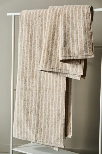 Drift handduksset 4 delar - Beige-vit - Scandi Living