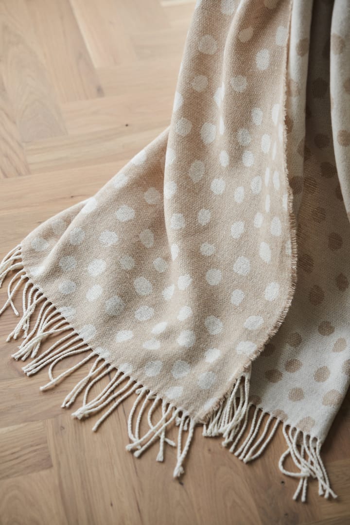 Droplets bomullspläd 130x185 cm, Beige Scandi Living