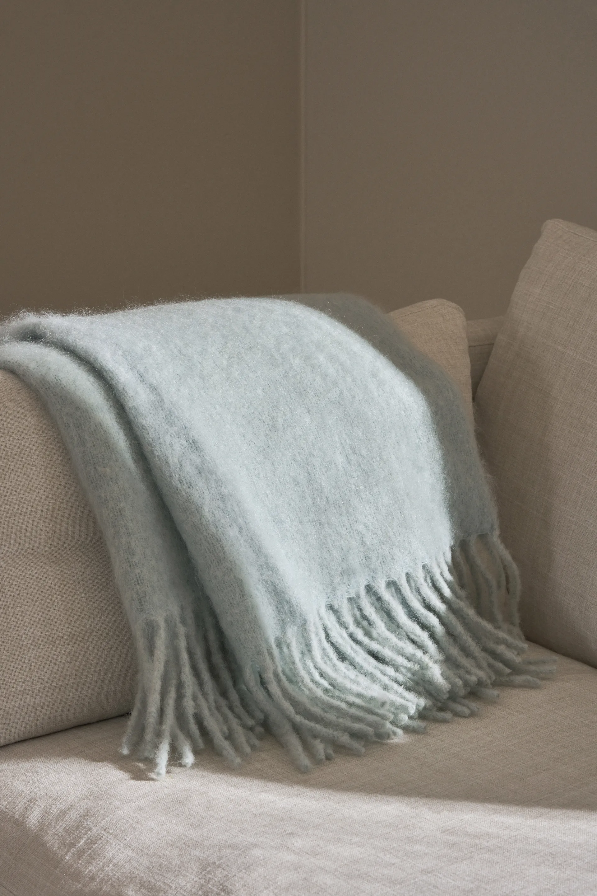 Dune mohair pläd  130x170 cm, Ice blue Scandi Living