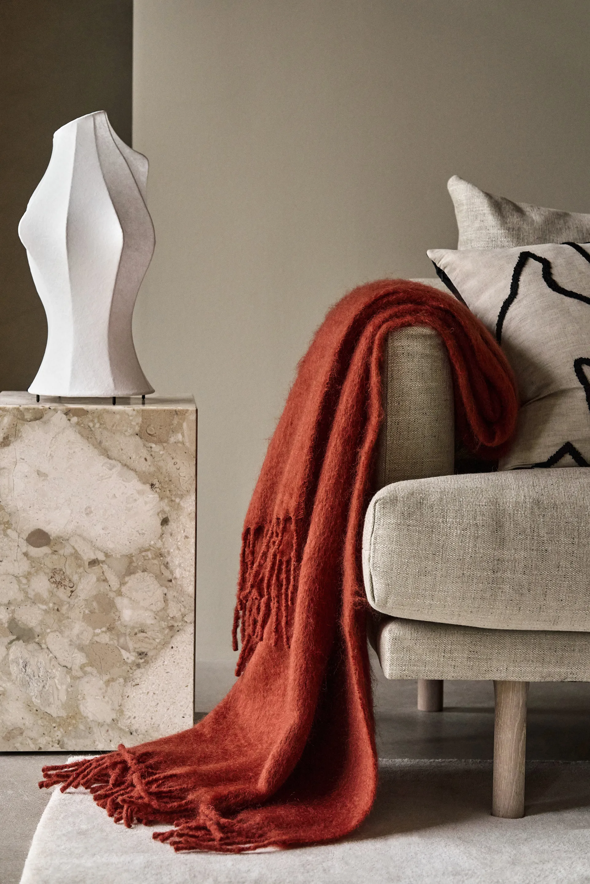Dune mohair pläd  130x170 cm, Sienna Scandi Living