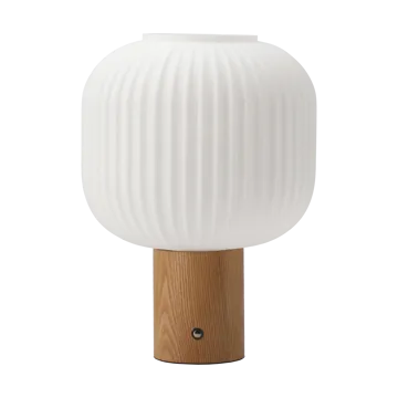 Fair portabel bordslampa - Frostat glas-ask - Scandi Living