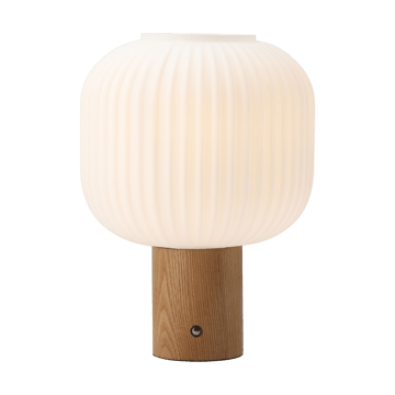 Fair portabel bordslampa - Frostat glas-ask - Scandi Living