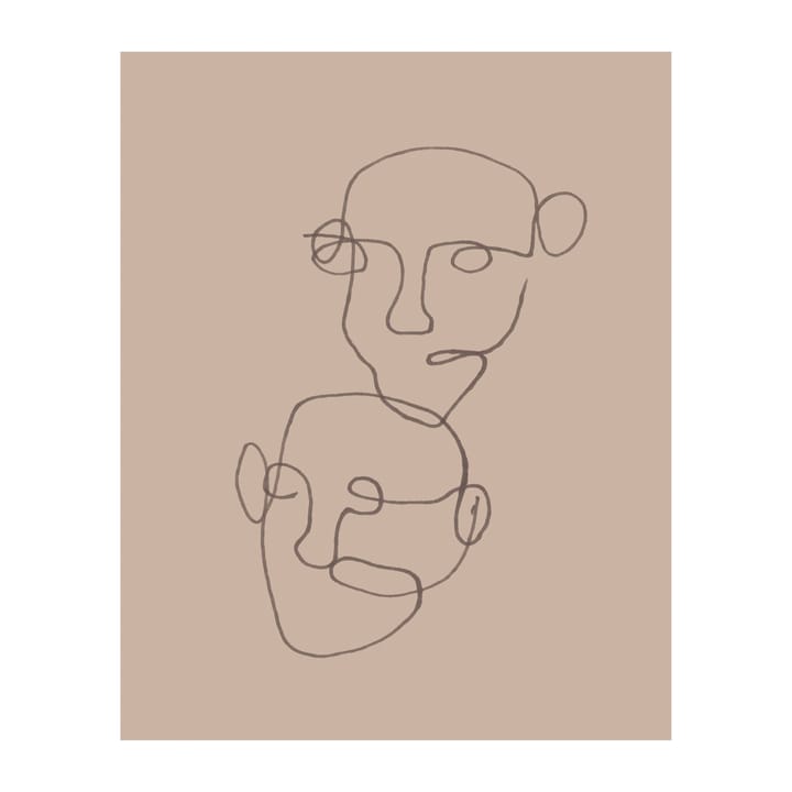 Figurative poster beige, 40x50 cm Scandi Living