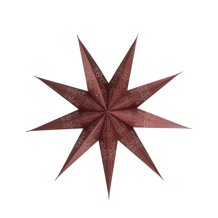 Folk adventsstjärna - Burgundy, Ø60 cm - Scandi Living